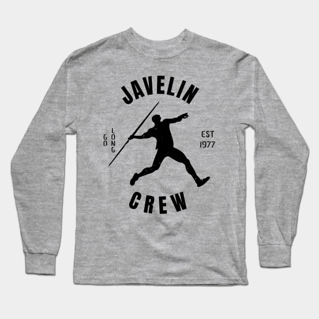 Mens Athletics Javelin Crew Athlete Gift Long Sleeve T-Shirt by atomguy